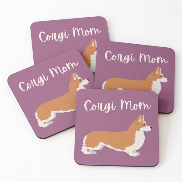 Item preview, Cute Cartoon Standing Fawn Corgi Mom Bold Purple designed and sold by ZoesPlace.