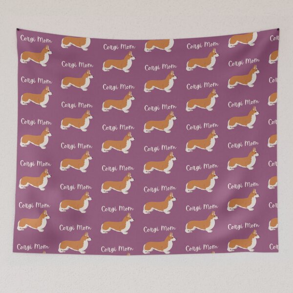 Item preview, Cute Cartoon Standing Fawn Corgi Mom Bold Purple designed and sold by ZoesPlace.