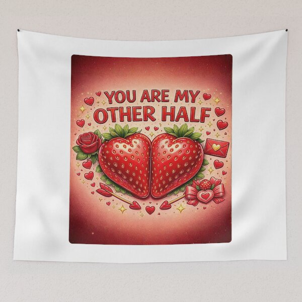 Item preview, You Are My Other Half Strawberry Heart designed and sold by MORELL Design.