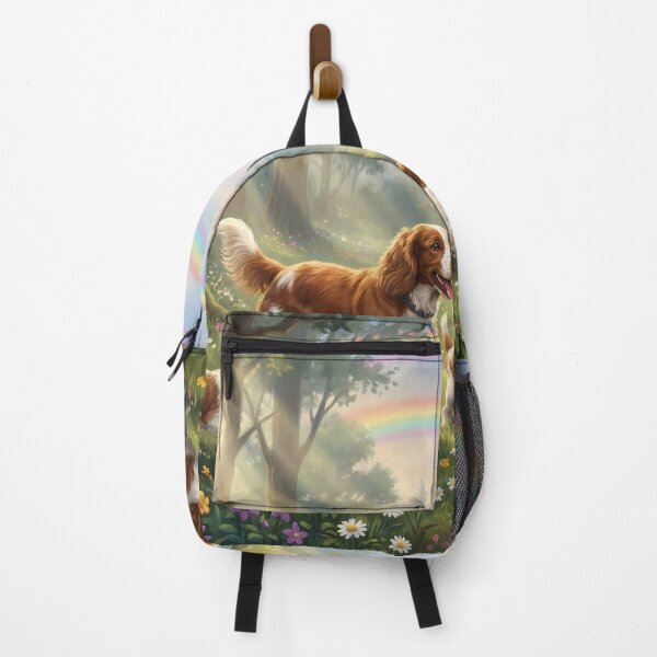 Item preview, Joyful Welsh Springer Spaniel Family in Forest designed and sold by PetMemorialArt.