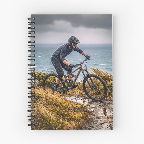 Item preview, Rider in the Rain – Moody Coastal MTB Landscape for Adventure Lovers. designed and sold by Hinson MTB Visuals.