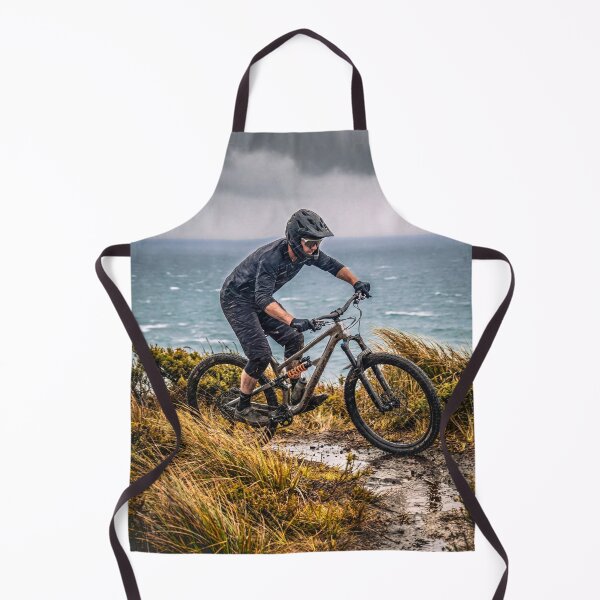 Item preview, Rider in the Rain – Moody Coastal MTB Landscape for Adventure Lovers. designed and sold by Hinson MTB Visuals.