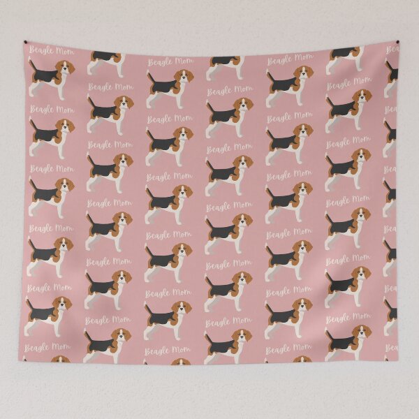 Item preview, Cute Cartoon Standing Beagle Mom Bold Pink designed and sold by ZoesPlace.