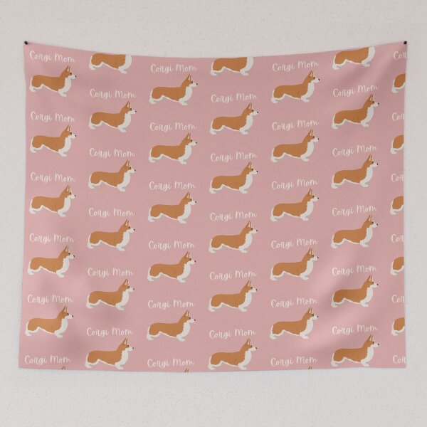 Item preview, Cute Cartoon Standing Fawn Corgi Mom Bold Pink designed and sold by ZoesPlace.