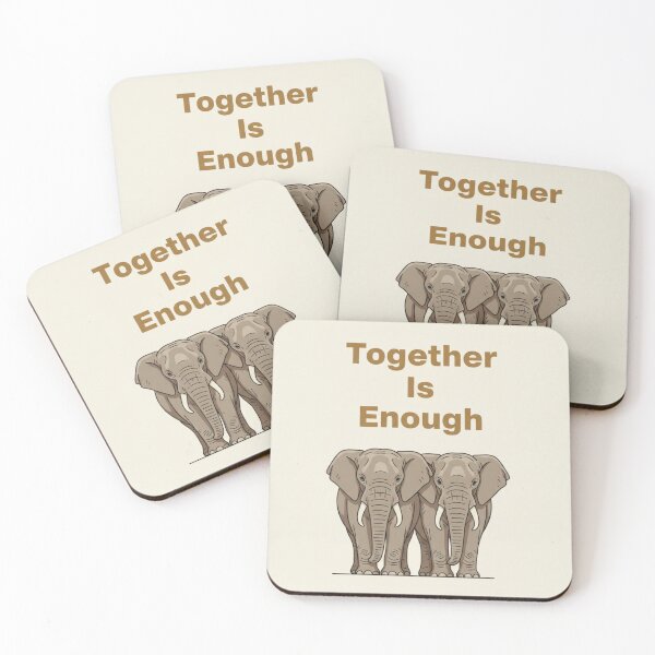 Item preview, Together Is Enough Elephant Sticker: Savanna Love Gift designed and sold by SavannaStrikes.