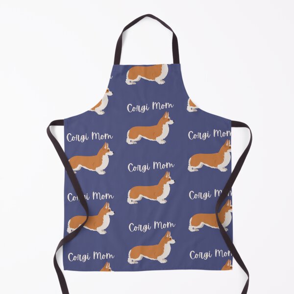 Item preview, Cute Cartoon Standing Fawn Corgi Mom Bold Blue designed and sold by ZoesPlace.