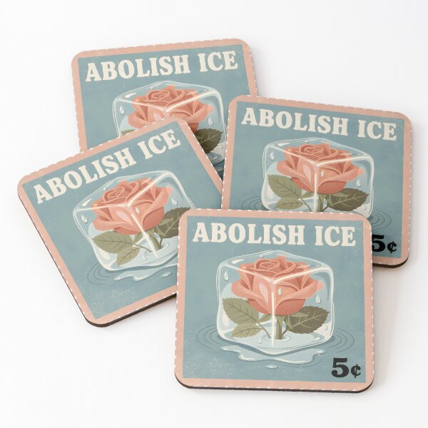 Item preview, Abolish ICE Political Rose Illustration – Immigration Justice Protest Art designed and sold by GiftsCreek.