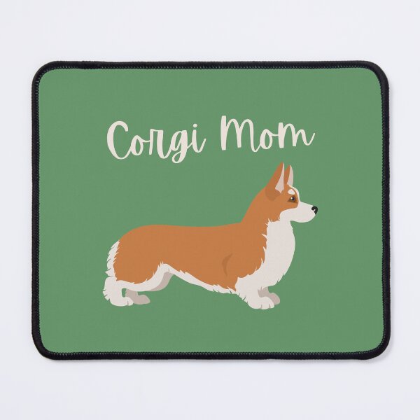 Item preview, Cartoon Standing Fawn Corgi Mom Bold Green designed and sold by ZoesPlace.