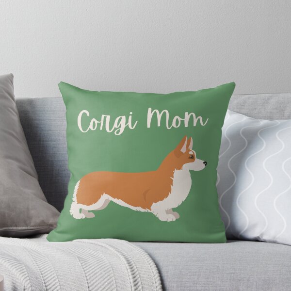 Item preview, Cartoon Standing Fawn Corgi Mom Bold Green designed and sold by ZoesPlace.