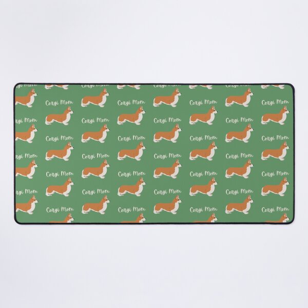 Item preview, Cartoon Standing Fawn Corgi Mom Bold Green designed and sold by ZoesPlace.