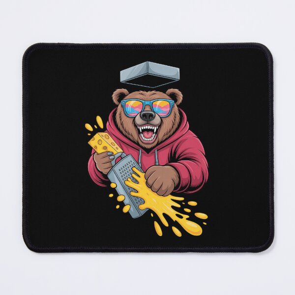 Item preview, Bear with Cheese Grater Hat and Sunglasses Sunse Funny designed and sold by JonathalIngham.