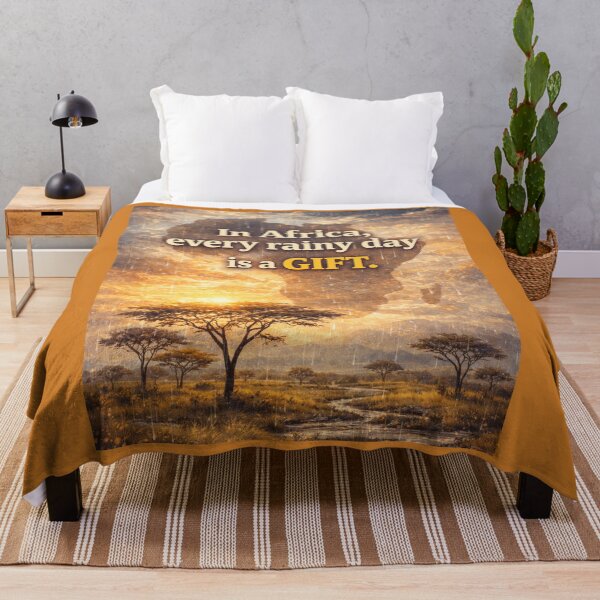 Item preview, In Africa, Every Rainy Day Is a Gift – Inspirational Quote Design designed and sold by NomadUSArt.