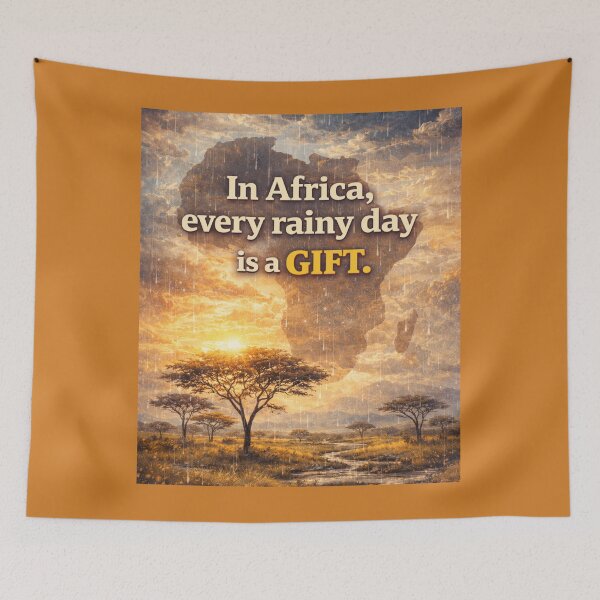 Item preview, In Africa, Every Rainy Day Is a Gift – Inspirational Quote Design designed and sold by NomadUSArt.