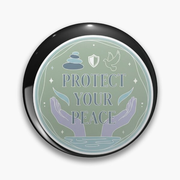 Item preview, Protect Your Peace Sticker - Mental Health Boundaries Self Care Mindfulness Reminder designed and sold by RealVibeVault.