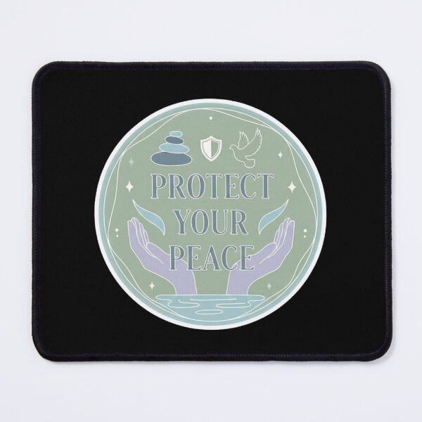 Item preview, Protect Your Peace Sticker - Mental Health Boundaries Self Care Mindfulness Reminder designed and sold by RealVibeVault.