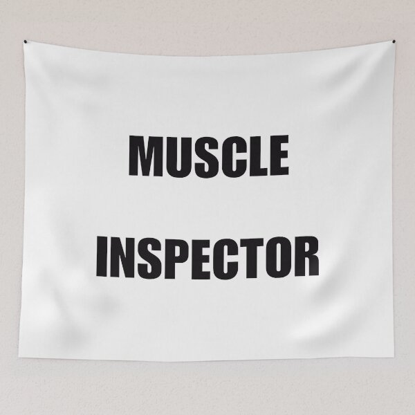 Item preview, Muscle Inspector (Black Text) designed and sold by BLAAAAASK.