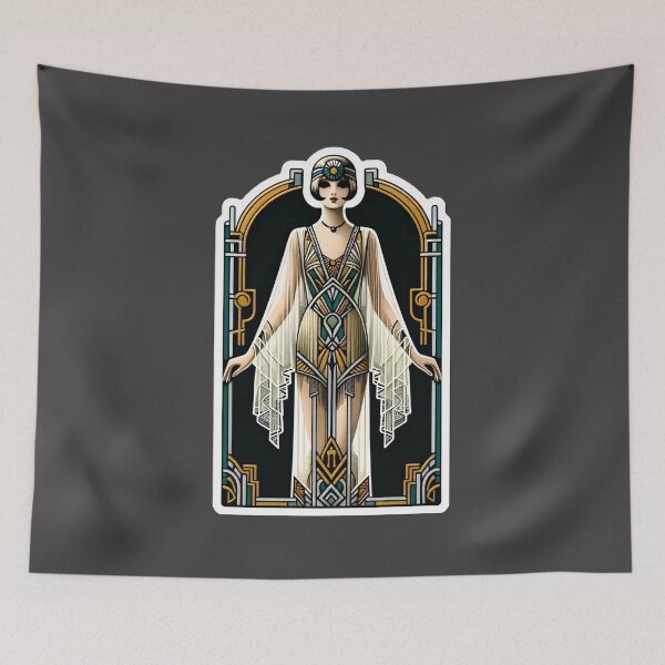 Item preview, Art Deco Flapper Pinup Roaring Twenties Glamour Print designed and sold by PinUpPizzazz.