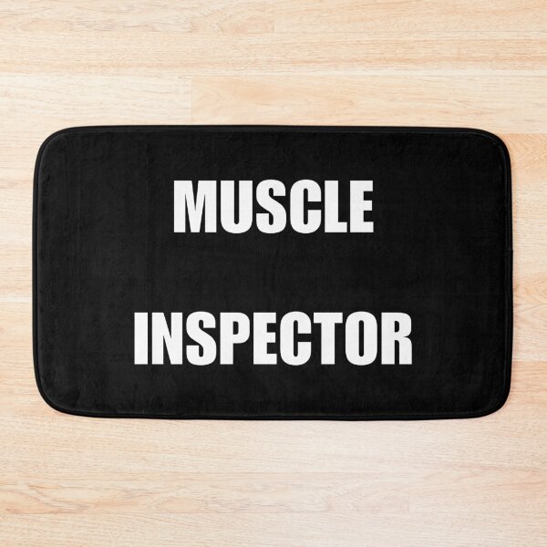 Item preview, Muscle Inspector (White Text) designed and sold by BLAAAAASK.
