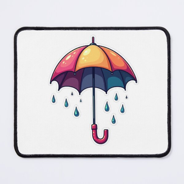 Item preview, Cheerful Rainbow Umbrella Space - Glossy Playful Style designed and sold by SpektroDesign.