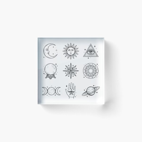 Item preview, Vintage 90s Astro Tattoo Flash – Mystical Retro Ink Art designed and sold by My Cool Store.