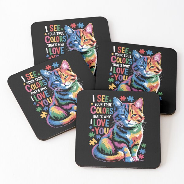 Item preview, Cute autism Cat I See Your True Colors That's Why I Love You designed and sold by JonathalIngham.