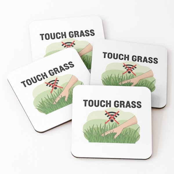Item preview, Touch Grass Sticker - Internet Humor Chronically Online Joke Gen Z Meme Terminally Online designed and sold by RealVibeVault.