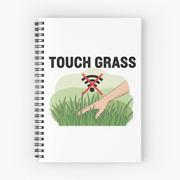 Item preview, Touch Grass Sticker - Internet Humor Chronically Online Joke Gen Z Meme Terminally Online designed and sold by RealVibeVault.