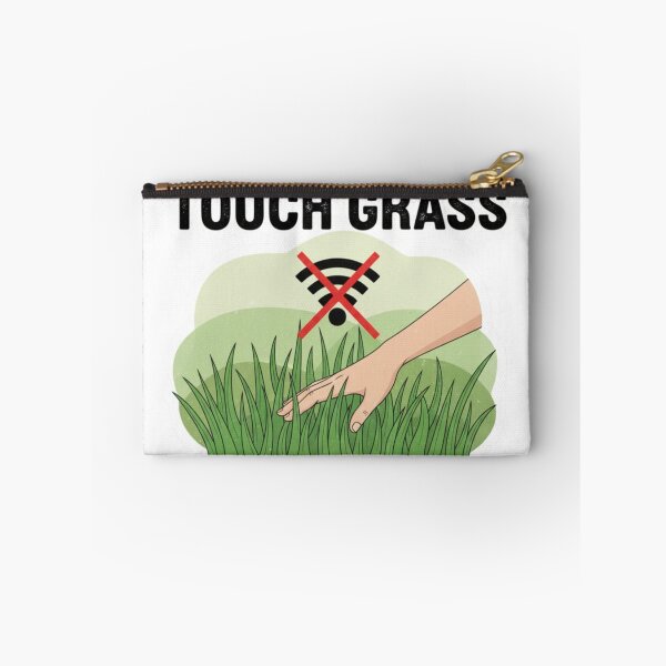 Item preview, Touch Grass Sticker - Internet Humor Chronically Online Joke Gen Z Meme Terminally Online designed and sold by RealVibeVault.