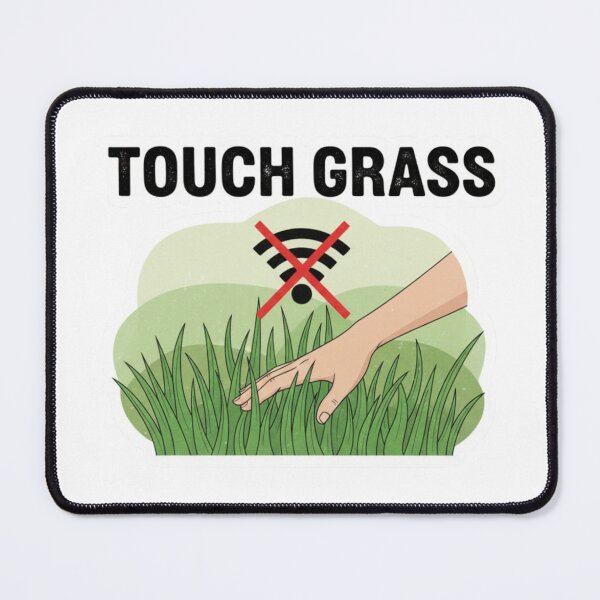 Item preview, Touch Grass Sticker - Internet Humor Chronically Online Joke Gen Z Meme Terminally Online designed and sold by RealVibeVault.