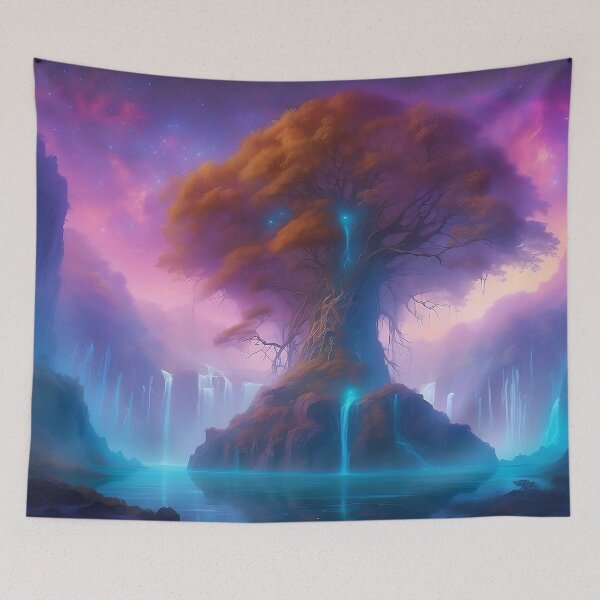 Item preview, Surreal Waterfall Island Dream designed and sold by Glitchart66.