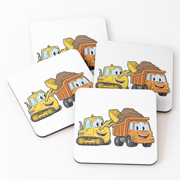 Item preview, Cute Bulldozer and Dump Truck designed and sold by 4AGift.