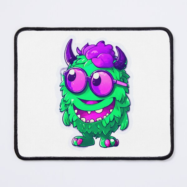 Item preview, Cute Green Monster With Purple Glasses – Funny Kawaii Cartoon Creature designed and sold by Shop Arts & Design.