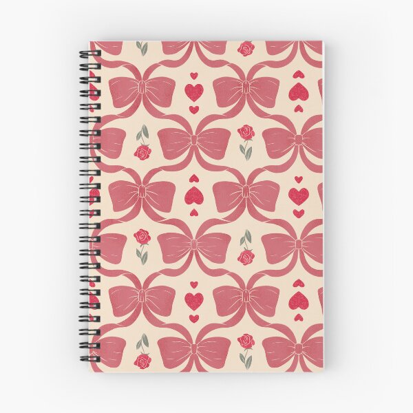 Item preview, Vintage Coquette Pink Ribbon Trellis - Romantic Heart & Rose designed and sold by studiomamabara.