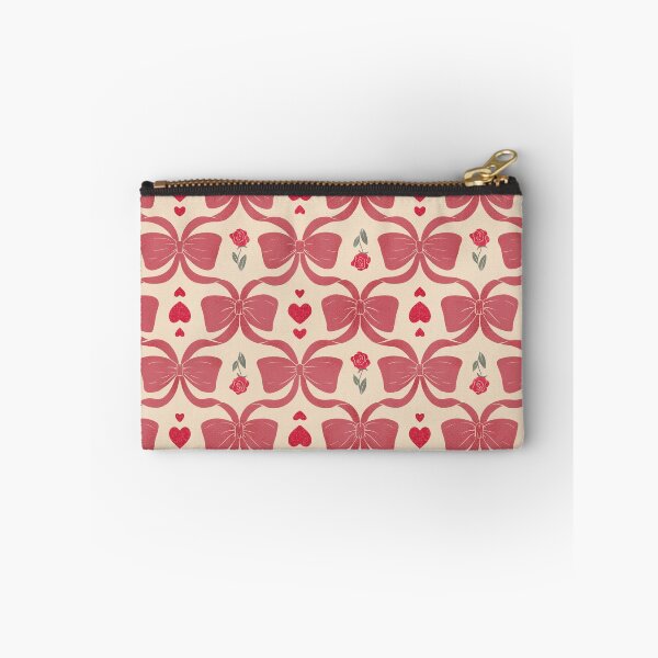 Item preview, Vintage Coquette Pink Ribbon Trellis - Romantic Heart & Rose designed and sold by studiomamabara.