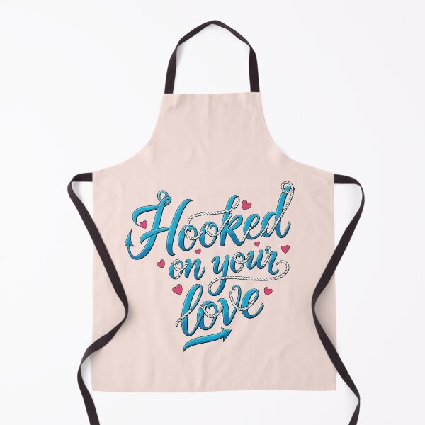 Item preview, Hooked on Your Love – Coastal Valentine Typography Design designed and sold by Sea Gem.
