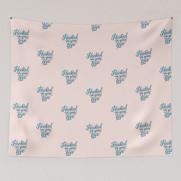 Item preview, Hooked on Your Love – Coastal Valentine Typography Design designed and sold by Sea Gem.