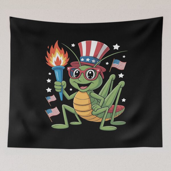 Item preview, Funny Grasshopper Wearing Eyeglasses 4th Of July designed and sold by countntenov.