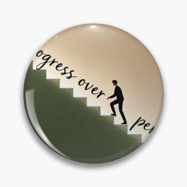 Item preview, Progress Over Perfection – Staircase Illustration with Motivational Quote designed and sold by Cristhian Almanza.