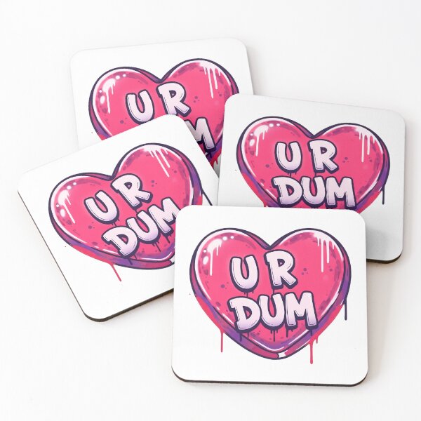 Item preview, UR DUM Sarcastic Pink Graffiti Candy Heart designed and sold by Brendan Arthur Ring.