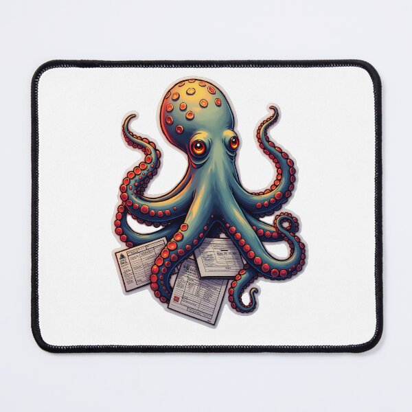 Item preview, Whimsical Octopus Bureaucracy - Surreal Admin Horror designed and sold by SpektroDesign.