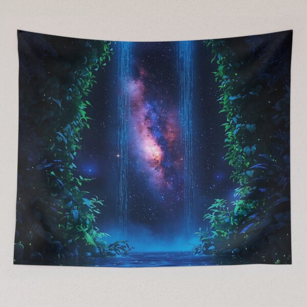 Item preview, Portal Waterfall Galaxy Jungle designed and sold by Glitchart66.