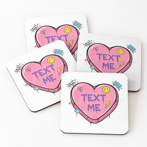 Item preview, Text Me Sarcastic 90s Streetwear Candy Heart designed and sold by Brendan Arthur Ring.