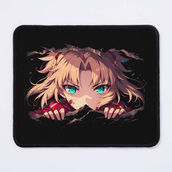 Item preview, Saber Stay Night Mordred Fate Grand Order Anime Fierce Red Armor Blonde Knight Peeking designed and sold by TorbenKuhano.