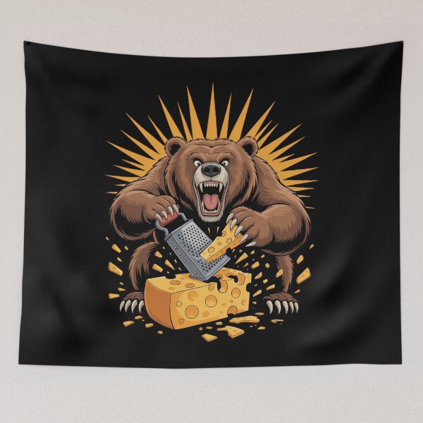 Item preview, Angry Bear Grating Cheese Grater Hater designed and sold by CruelShadesSt.