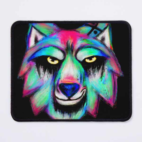 Item preview, Colorful wolf designed and sold by ConfuzRandomly.