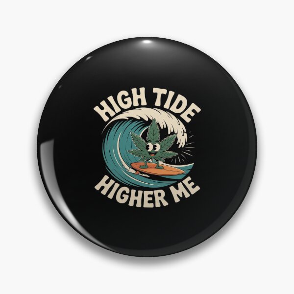 Item preview, Funny High Tide Surf Style Cannabis Leaf designed and sold by countntenov.