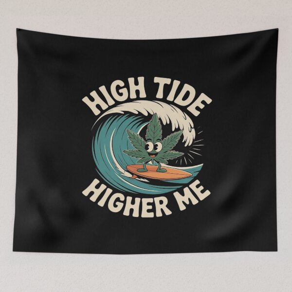 Item preview, Funny High Tide Surf Style Cannabis Leaf designed and sold by countntenov.