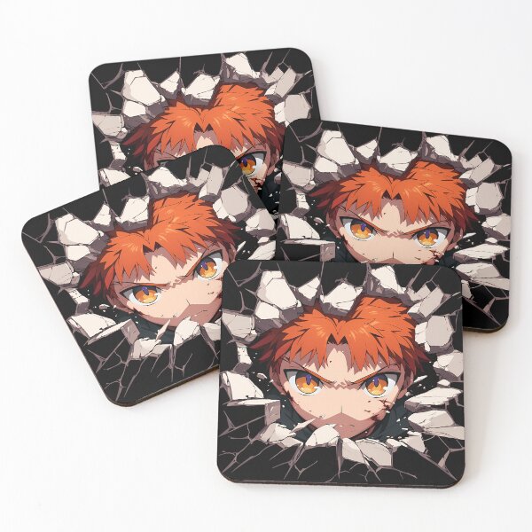 Item preview, Shirou Emiya Fate Stay Night Anime Orange Hair Hero Cracked Wall Peeking designed and sold by TorbenKuhano.