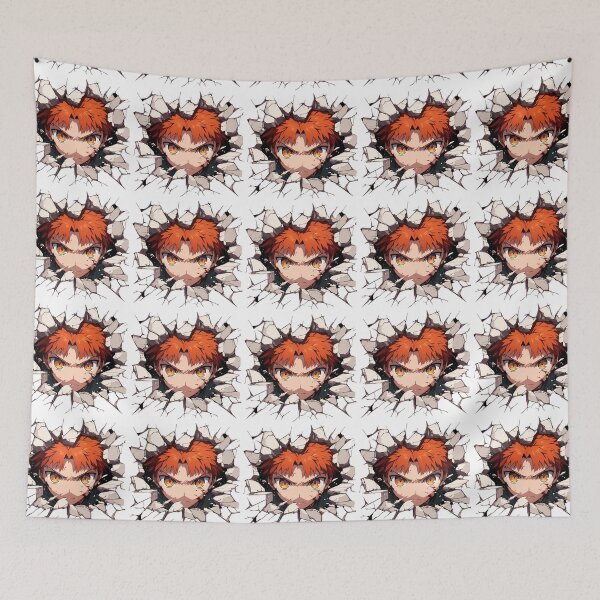 Item preview, Shirou Emiya Fate Stay Night Anime Orange Hair Hero Cracked Wall Peeking designed and sold by TorbenKuhano.