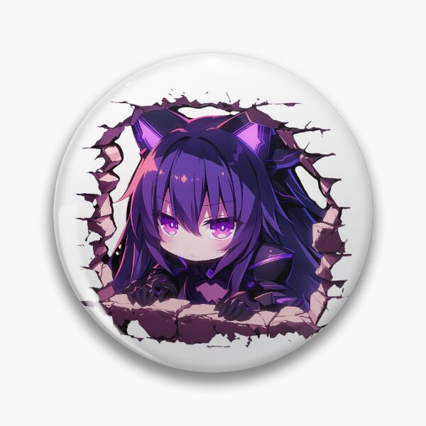 Item preview, Tohka Yatogami Chibi Kawaii Date A Live Anime Luminous Peeking designed and sold by TorbenKuhano.